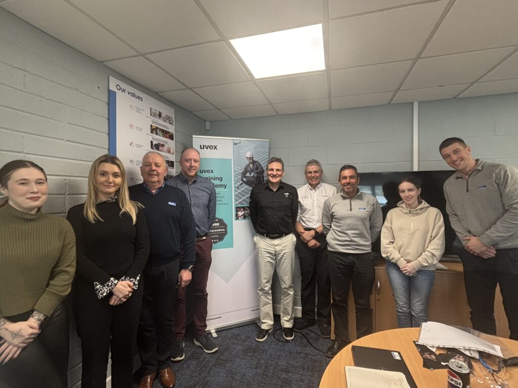 Rexel staff attending a Uvex safety training day in Cork, gaining insights on PPE featured in the new Rexel E-Catalogue.